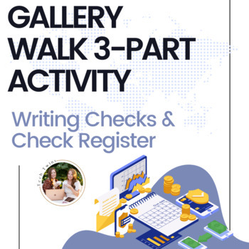 Preview of Writing Checks & Check Register Gallery Walk 3-Part Activity