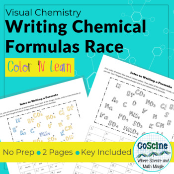Preview of Writing Chemical Formulas Race