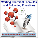 Chemical Formulas and Balancing Chemical Equations Worksheet