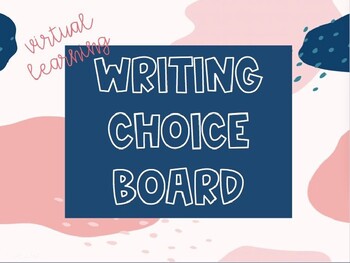 Preview of Writing Choice Board & Writing Process Checklist