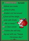 Writing Christmas poems with early childhood students