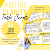 Writing Clarity Task Cards | 24 Passages w/ Multiple Choic