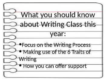 Preview of Writing Class Objectives