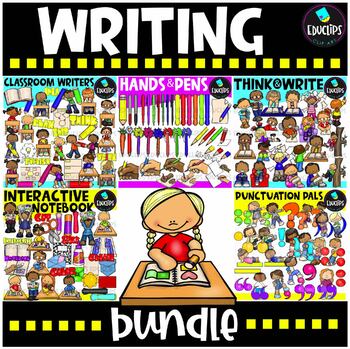 Preview of Writing Clip Art Mega Bundle {Educlips Clipart}