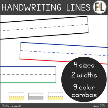 Preview of Writing Clipart - Primary Handwriting Lines
