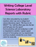 Writing College Level Science Laboratory Reports with Cove