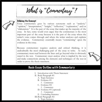 commentary review essay