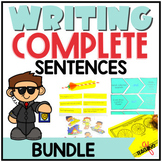 Complete Sentences Worksheets, 2nd, Writing, Gamified, Les
