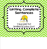 Writing Complete Sentences Lesson Pack (Smartboards and Ac