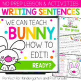 Spring Writing Checklist for Complete Sentences in Kinderg
