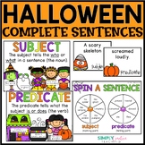 Halloween Writing Complete Sentences | Sentence Writing