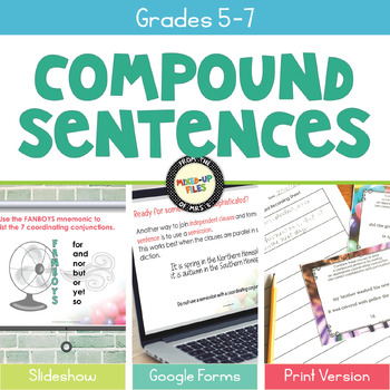 Writing Compound Sentences Task Cards by Mixed-Up Files | TPT