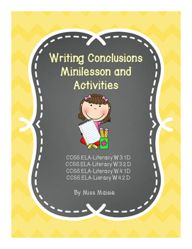 Preview of Writing Conclusions Minilesson and Activities (Gradual Release)