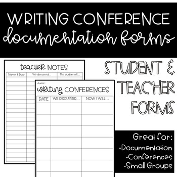 Preview of Writing Conference Documentation Forms