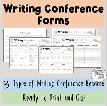 Preview of Writing Conference Forms | Running Record and Sticky Note Template Included!
