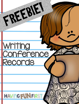 Preview of Writing Conference Records FREE