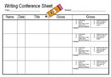 Writing Conference Sheet for student or class with check l