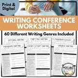 Writing Conference Worksheets - Middle and High School