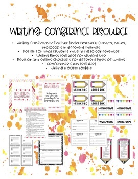 Preview of Writing Conference Resources