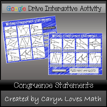 Preview of Distance-Writing Congruence Statements for Triangles~Activity for Google Slides™