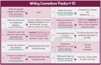 Preview of Writing Conventions #1 Bundle