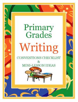 Preview of Writing Conventions Checklist & Mini-Lesson Ideas