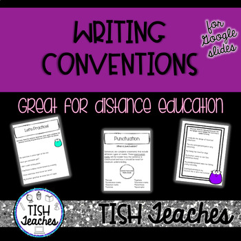 Preview of Writing Conventions | Google Classroom | Distance Learning