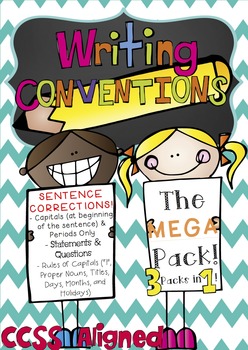 Preview of Writing Conventions - Sentence Corrections MEGA Pack!! (CCSS Aligned)
