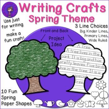 Preview of Writing Crafts - Spring Shaped Cutouts for Writing