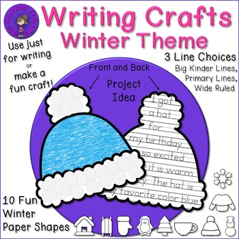 Preview of Writing Crafts - Winter Shaped Cutouts for Writing
