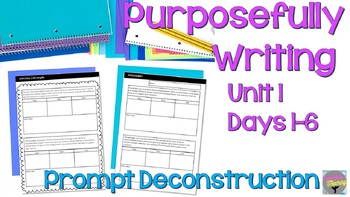 Preview of Writing Curriculum Prompt Deconstruction, 3rd, 4th, 5th, 6th, 7th, 8th
