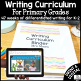 Writing Curriculum for Primary: Kindergarten, First, Secon