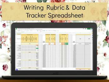 Preview of Writing Data Tracker and Digital Rubric Spreadsheet