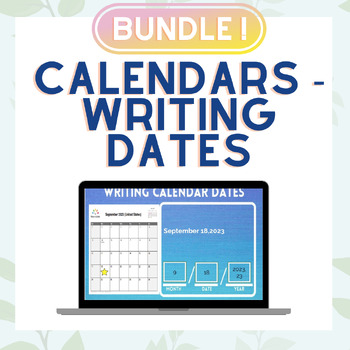 Preview of Writing Dates From A Calendar | Boom Card Bundle
