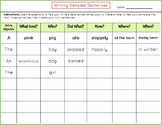 Writing Detailed Sentences Template/Worksheet