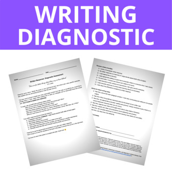 Preview of Writing Diagnostic Assessment: Activity & Checklist