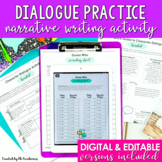 Writing Dialogue Activities - PRINT AND DIGITAL