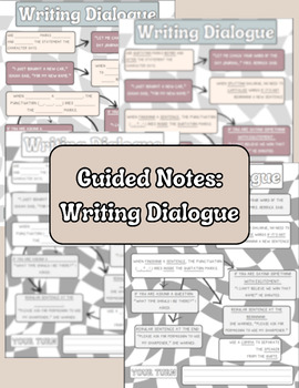 Preview of Writing Dialogue- Guided Notes