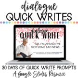 Writing Dialogue - Narrative Writing Prompts for Middle School