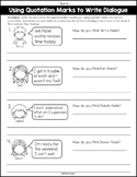 Writing Dialogue Using Quotation Marks