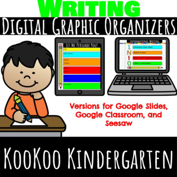 Preview of Writing Digital Graphic Organizers  (Distance Learning)
