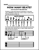 Writing Dotted Half and Quarter Note Rhythms Guided Practice