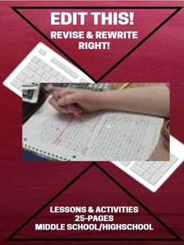 Preview of Writing - WRITING RIGHT! Revising/Rewriting - Lessons and Activities