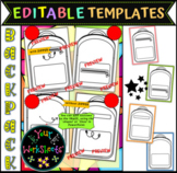 Writing EDITABLE Templates Backpack (set #3)