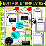 Writing EDITABLE Templates for Booklet Activity Backpack s