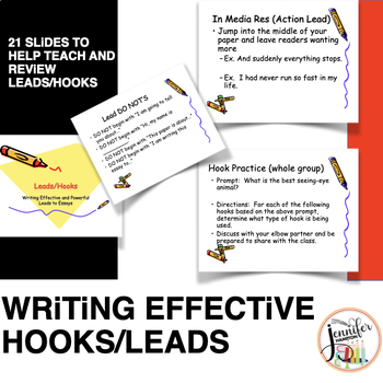 Preview of Writing Effective Hooks/Leads in Essays