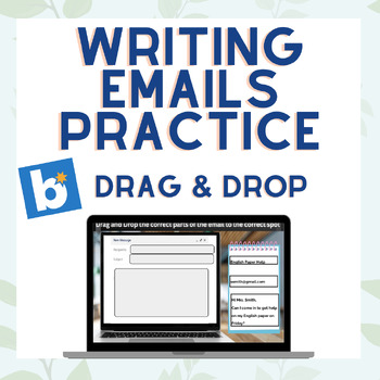 Preview of Writing Emails Practice - Drag & Drop | Boom Card Activity