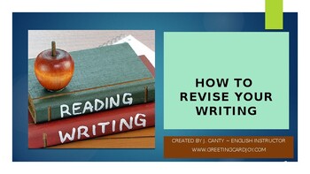 Preview of Writing & English Language Arts PowerPoint Lesson on Revision, Revising Essays