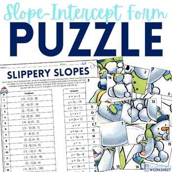 Preview of Slope Intercept Form Activity | Equations Puzzle
