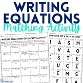 Writing Equations Math Activity